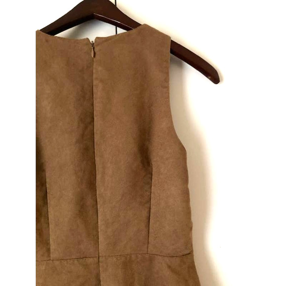 Mossimo Brown Faux-Suede Dress - Cut Out Pattern Dress - XS - Picture 6 of 9